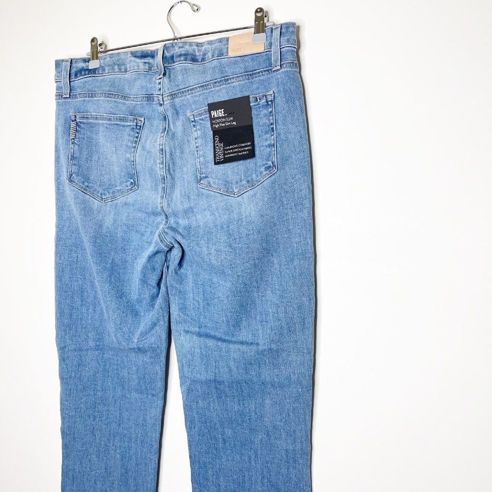 PAIGE Hoxton High Rise Slim Leg Button Fly Jeans  - Picture 7 of 9
